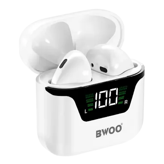 BWOO BW50 True Stereo Wireless Earbuds with Digital Display