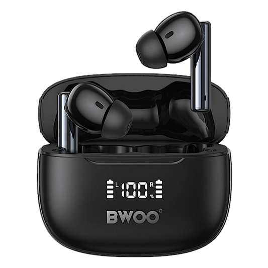 BWOO BW97 Anti Noise Reduction Wireless Earbuds With Display Case