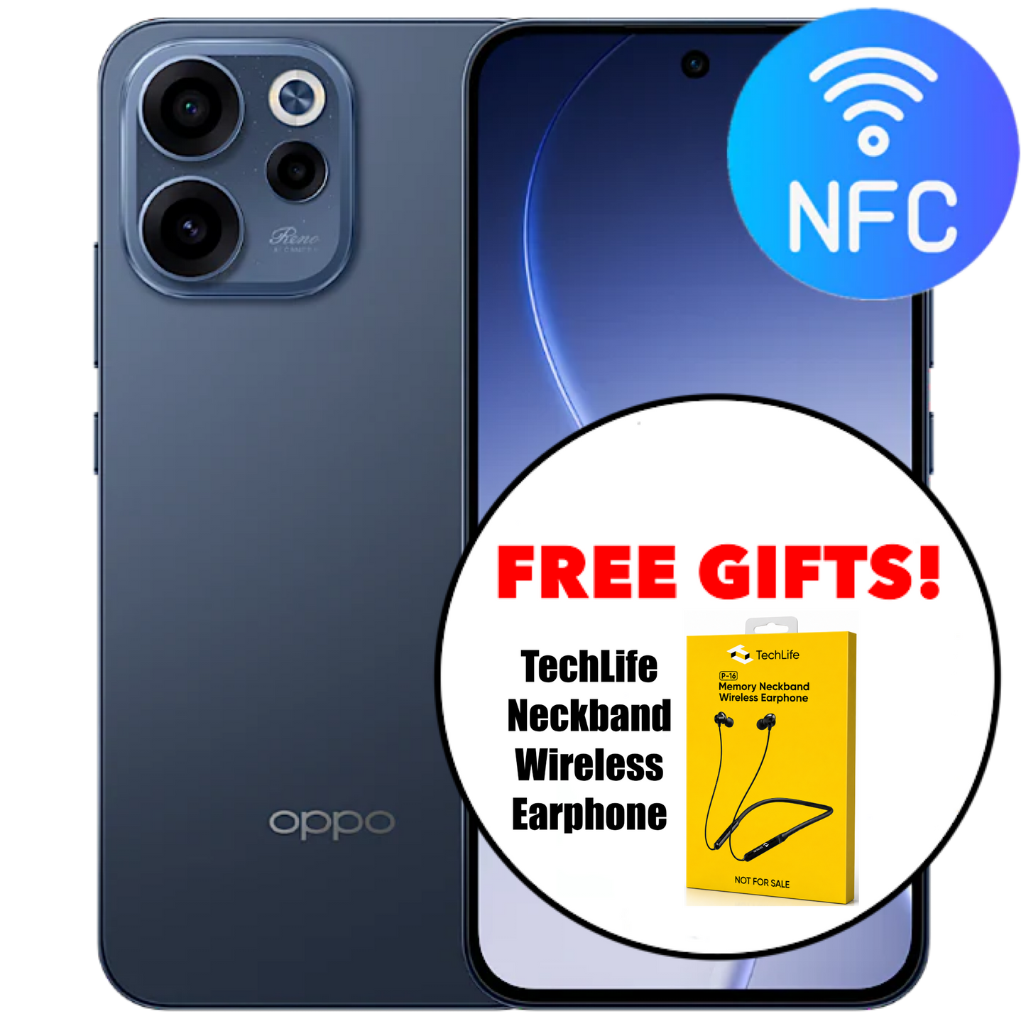 OPPO Reno15 F 5G (256GB/8GB) + Free Wireless Neckband Earpiece