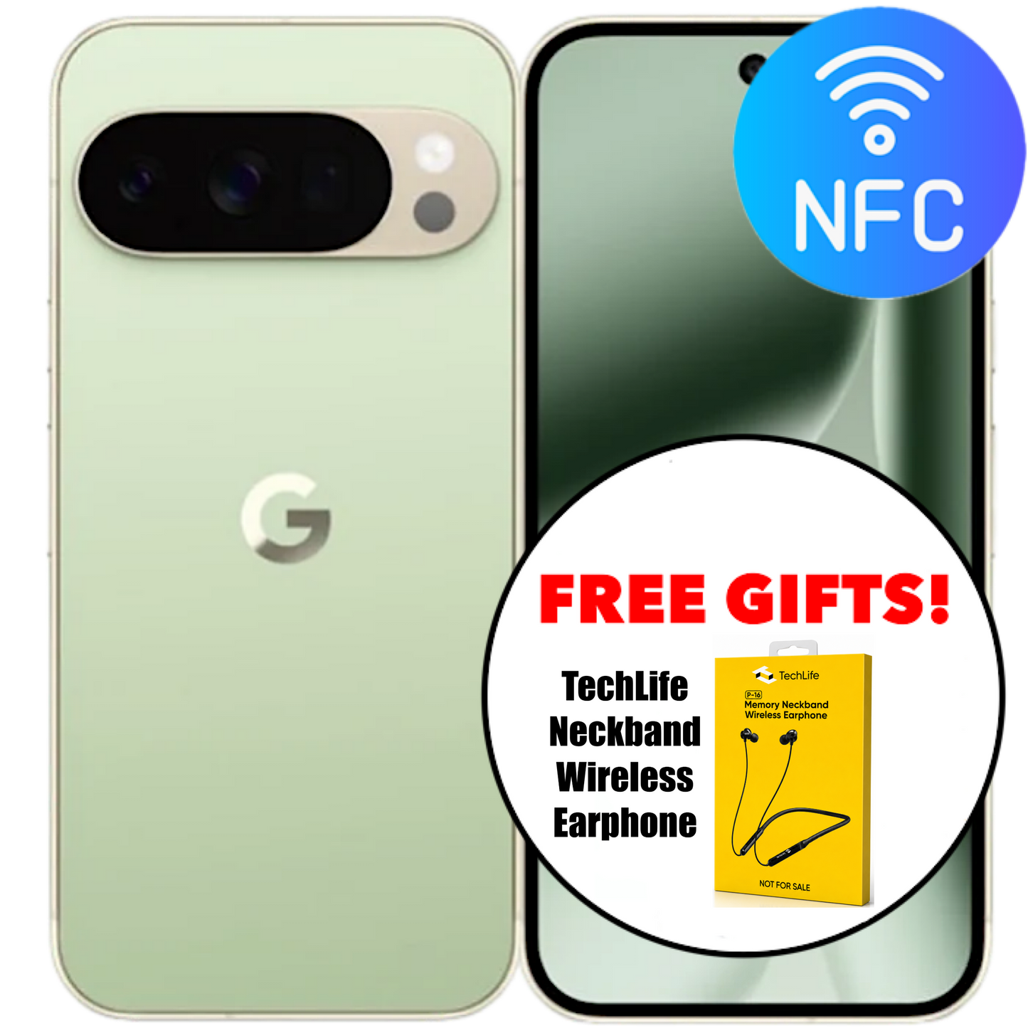 Google Pixel 10 Pro 5G (256GB/16GB) - Free TechLife Neckband Wireless Earphone