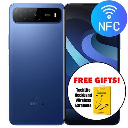Infinix Hot 60i 5G NFC (128GB/4GB) + $5 Instant Rebate + Free Wireless Neckband Earphone!