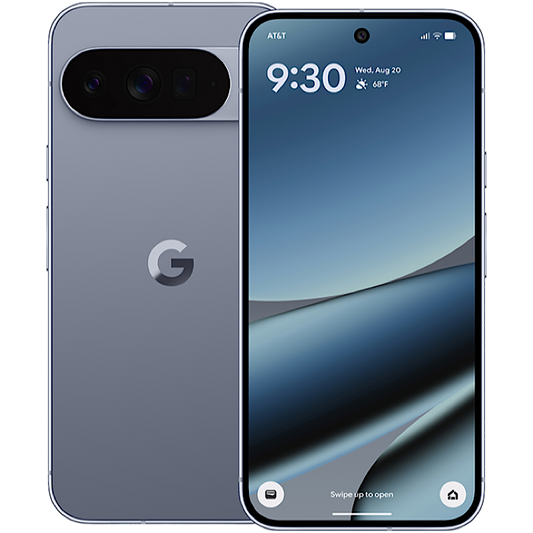 Smartphone with Google logo on a white background