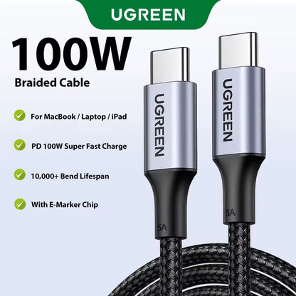 UGREEN USB-C to USB-C PD Fast Charging Cable (1M) - US316