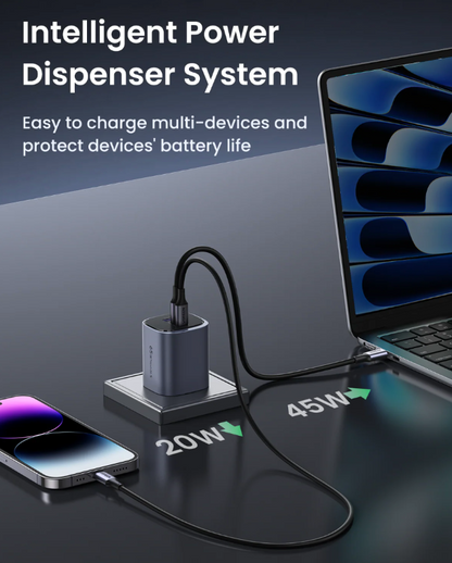 UGREEN 3-PORT GaN Fast Charger (65W) - X553