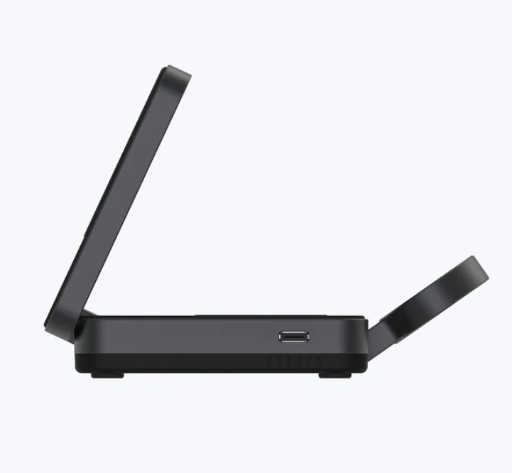 Mazer MagFold Trio Qi2 Certified 15W Foldable 3-in-1 Wireless Charger