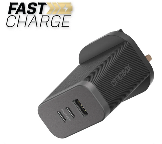 OtterBox Premium Pro 72W GAN Wall Charger (2x USB-C + USB-A)
