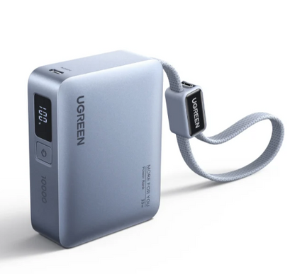 UGREEN 33W 10000mAh (CCC) Power Bank with Built-in USB-C Cable - PB584