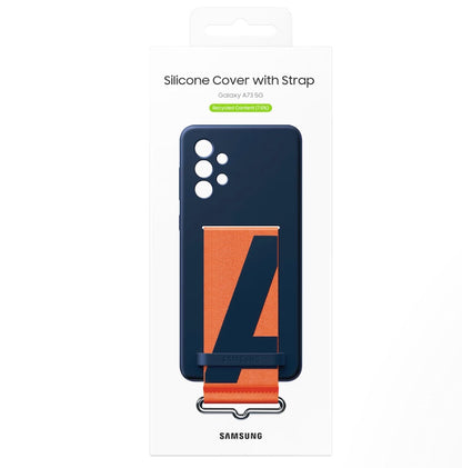 Samsung Original A73 5G  Silicone Cover With Strap