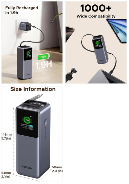 UGREEN 20000mAh 165W Power Bank (CCC) - PB726