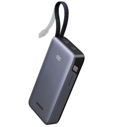 UGREEN 55W 20000mAh (CCC) Power Bank with Built-in USB-C Cable - PB537