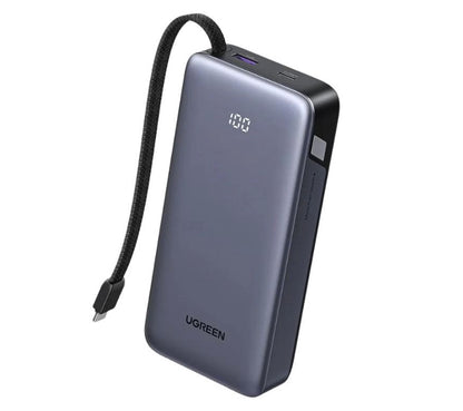 UGREEN 55W 20000mAh (CCC) Power Bank with Built-in USB-C Cable - PB537
