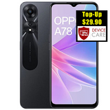Oppo A78 5G<div style="font-size:80%">(128GB/8GB RAM)<br><font color="red">Free $30 NTUC Voucher<BR>+ Free Gift!</font></div>