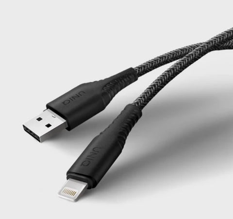 Uniq Helix Lightning Cable<br>1.2m USB-A to Lightning<br>3A Fast Charge