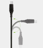 Energea DuraGlitz Cable<br>18cm USB-A to USB-C<br>USB 2.0