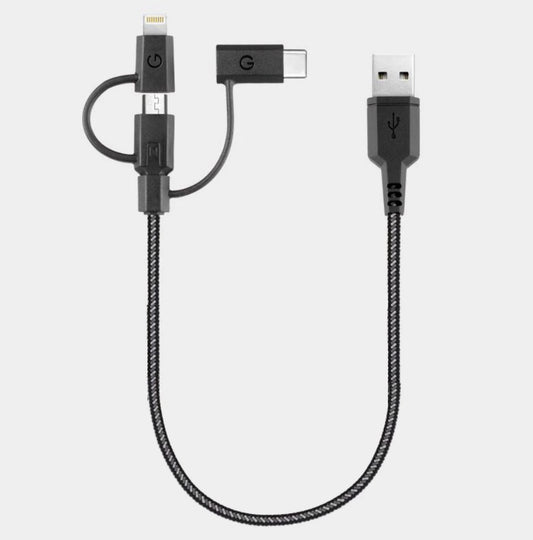 Energea NyloTough Cable 30cm 3-1 Universal Charge & Sync