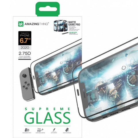 Amazingthing<br>2.75D Matt<br>Tempered Glass<br>iPhone 12 Pro Max