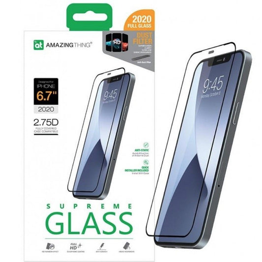 Amazingthing 2.75D Clear Tempered Glass iPhone 12 Pro Max