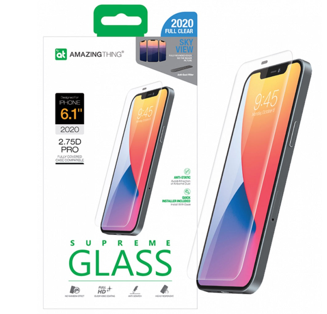 Amazingthing 2.75D Sky View Tempered Glass iPhone 12/12 Pro