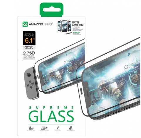 Amazingthing<br>2.75D Matt<br>Tempered Glass<br>iPhone 12/12 Pro