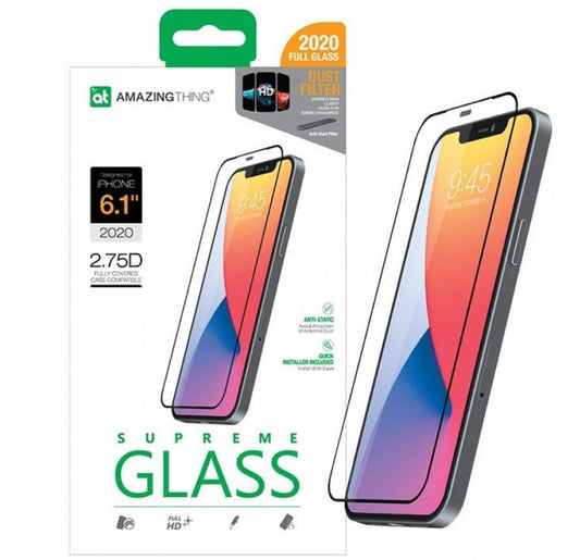 Amazingthing 2.75D Clear Tempered Glass iPhone 12/12 Pro