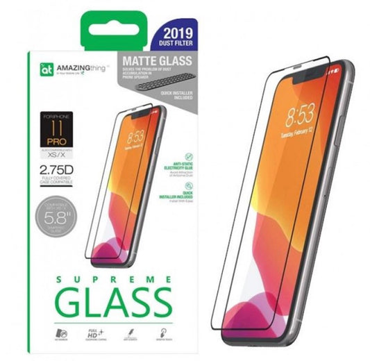 Amazingthing 2.75D Matt Tempered Glass iPhone 11 Pro/XS/X