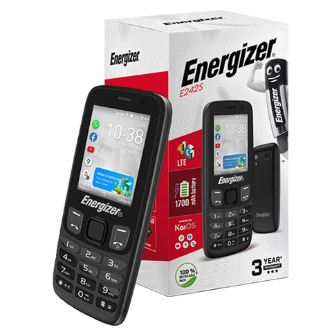 Energizer E242S<br>Senior Smart Phone<br>4G/LTE Dual-Sim