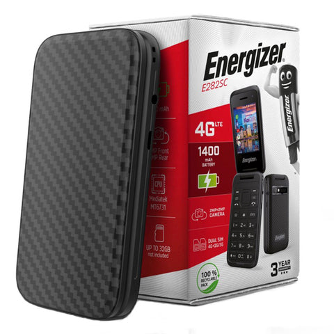 Energizer E282SC<br>Classic Flip Phone<br>4G/LTE Dual-Sim